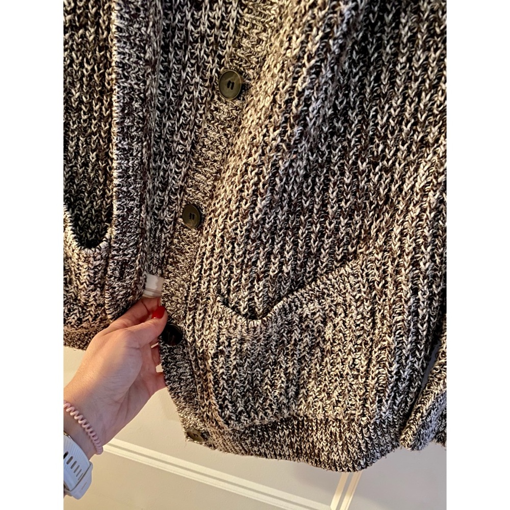 GARAGE black & white marled long cardigan - Picture 3 of 6